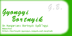 gyongyi bortnyik business card